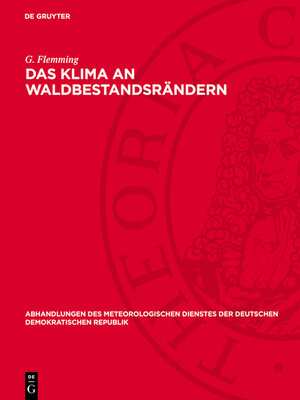 cover image of Das Klima an Waldbestandsrändern